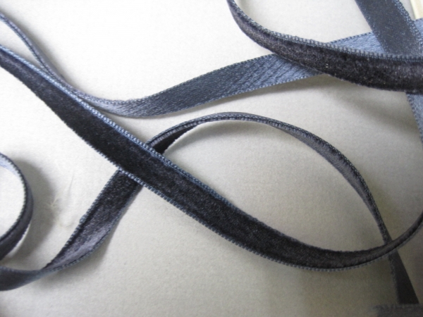 Navy blue velvet ribbon
