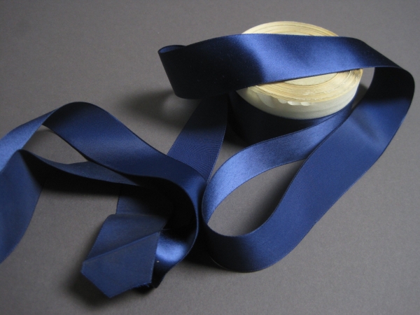 Navy blue rayon ribbon
