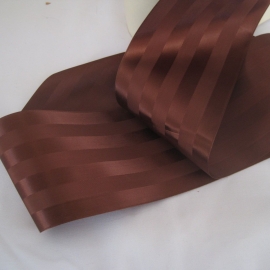 Wide brown striped ribbon