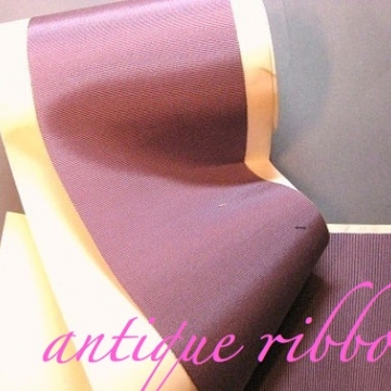 Vintage ribbon Edwardian era silk faille 4 inch lavender 