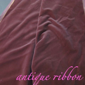Vintage velvet fabric Germany cotton 34 in W mauve